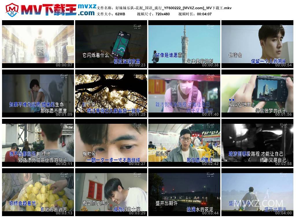 好妹妹乐队-花泥_国语_流行_YF600222